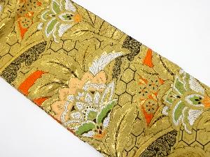 アンティーク　唐草に古典柄織り出し袋帯（着用可）